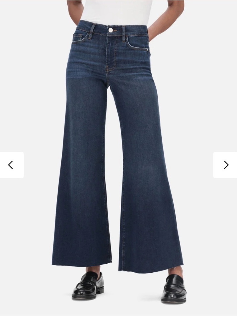 FRAME Women’s Le Palazzo Crop High Rise Wide Leg Jeans Size 26 Stretch Denim